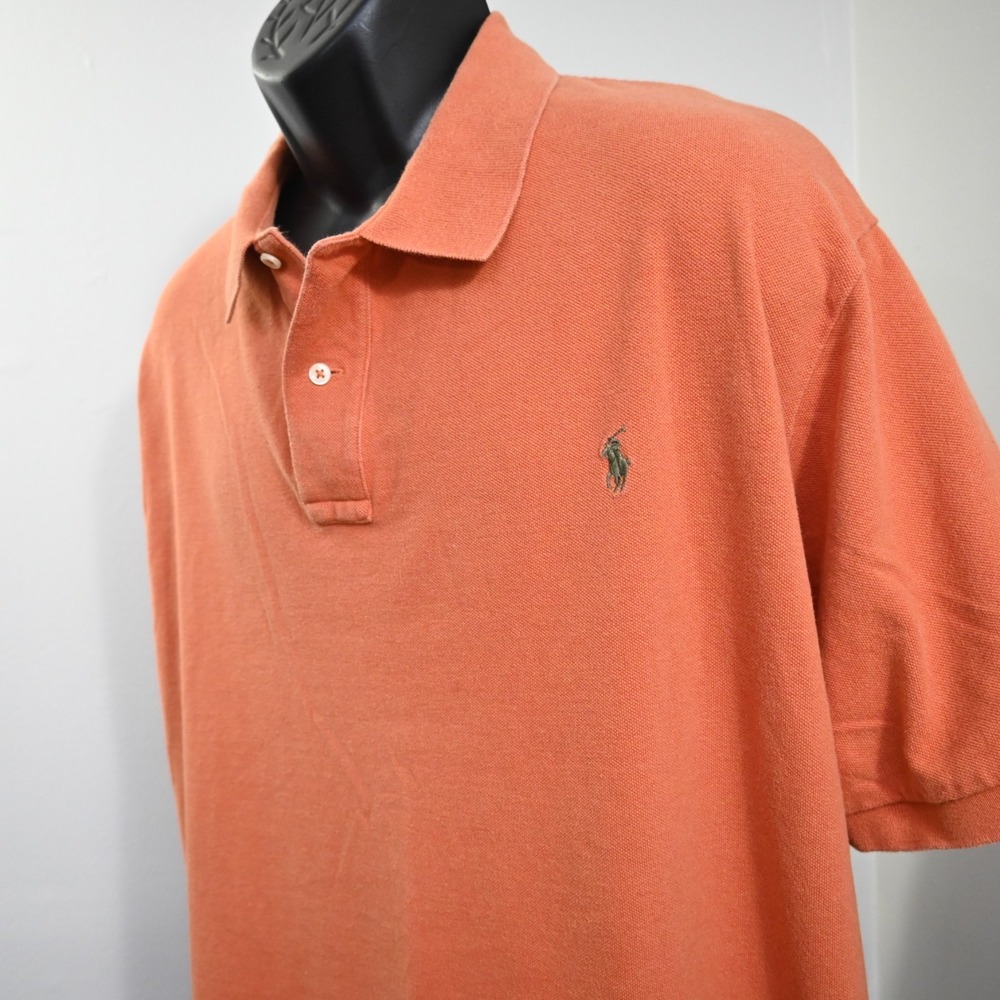 Polo Ralph Lauren Golf Polo Orange Classic Fit Short Sleeve Mens Size 4XB BIG 4X